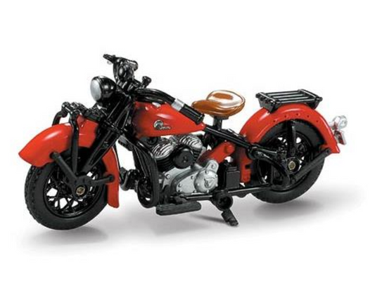 1945 Indian Chief Motorcycle Die Cast with Plastic G scale Model