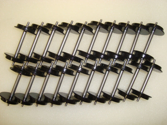 10 PAIR (20 Axels) ROLL-EZ Black Metal G Scale Train Wheels