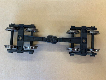 2 BACHMANN G-SCALE Sandard Archbar Freight Trucks with Metal Wheels and Knuckle Couplers