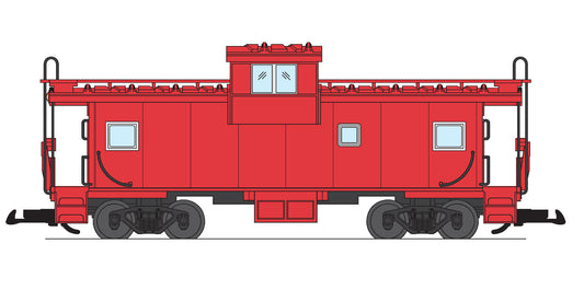 USA Trains R12100 Unpainted/Unlettered Extended Vision Caboose - Red