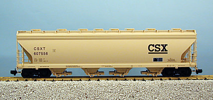 USA Trains R14109 CSX 4-BAY Center Flow Covered Hopper - Tan