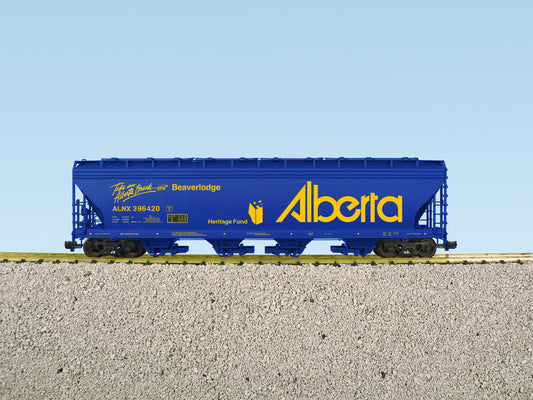 USA Trains R14126N Alberta 4-BAY Center Flow Covered Hopper - BLUE