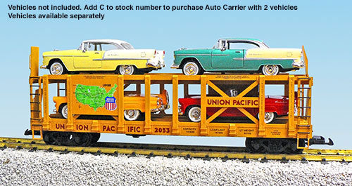 USA Trains R17234 Union Pacific with Map Two-Tier Auto Carrier Flat Car