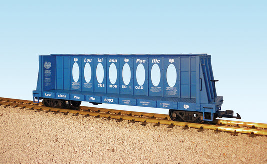 USA Trains G Scale CENTER I-BEAM FLAT CAR Louisiana Pacific R17406A - B&M Blue #5002 (Copy)