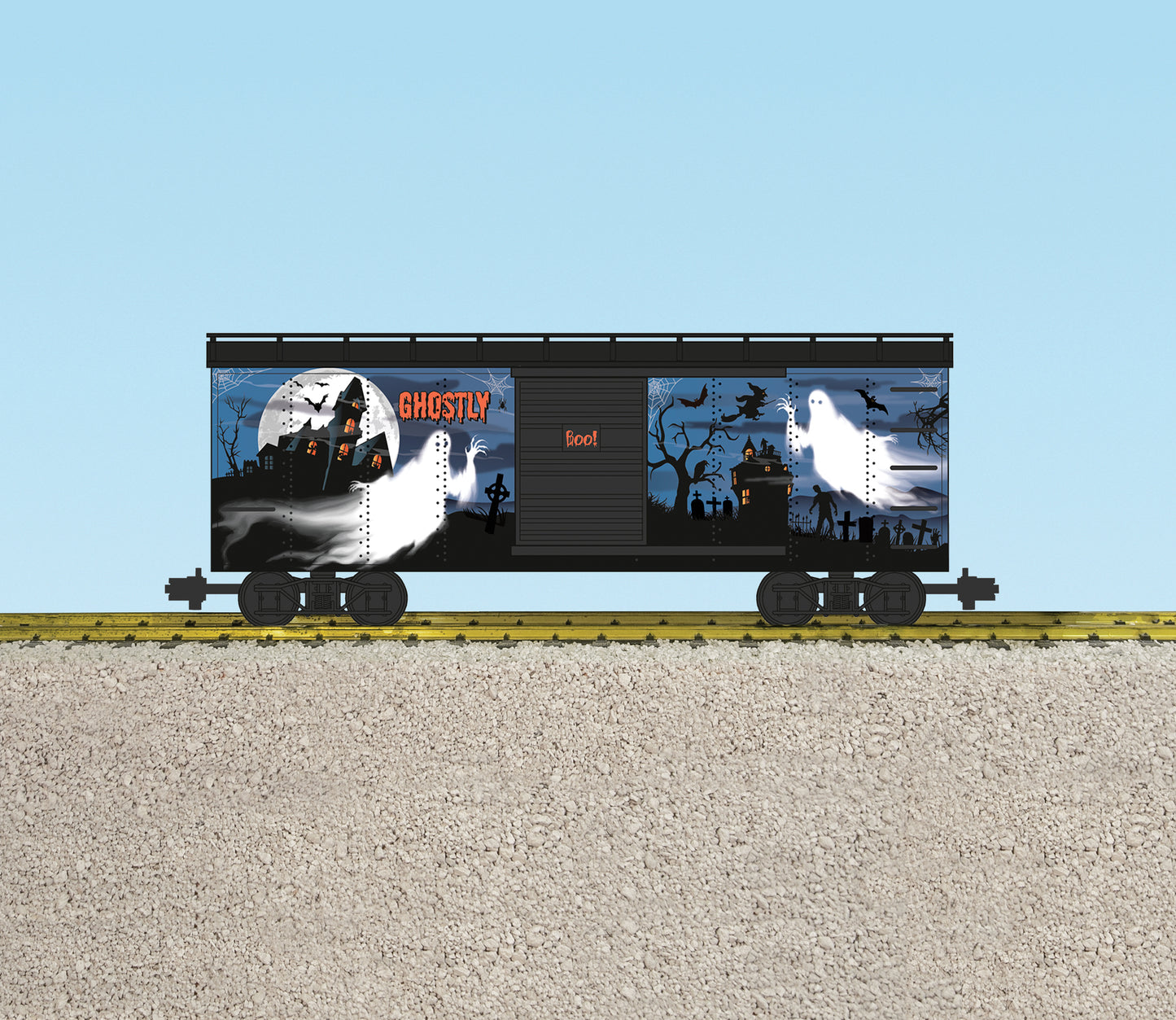 USA Trains R19150 GLOW IN THE DARK NEW 2025 "Ghostly" Halloween Boxcar