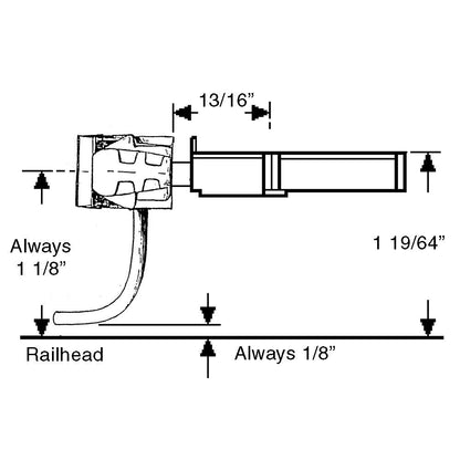 KADEE 830 G Scale Straight Centerset Shank Couplers with Body Mount Gearboxes