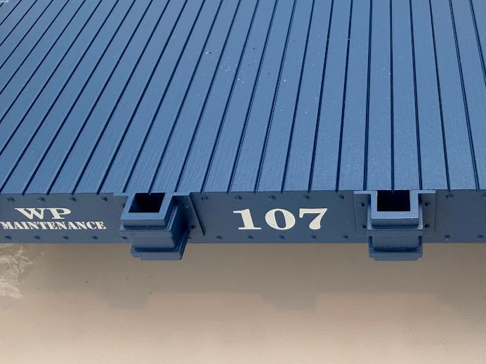 USA Trains White Pass Flat Car - Blue #107