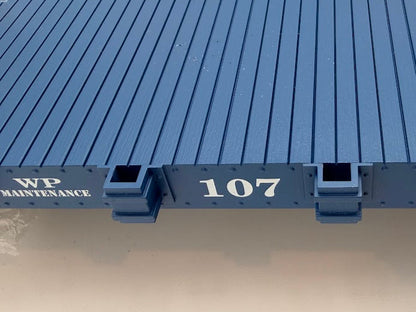 USA Trains White Pass Flat Car - Blue #107