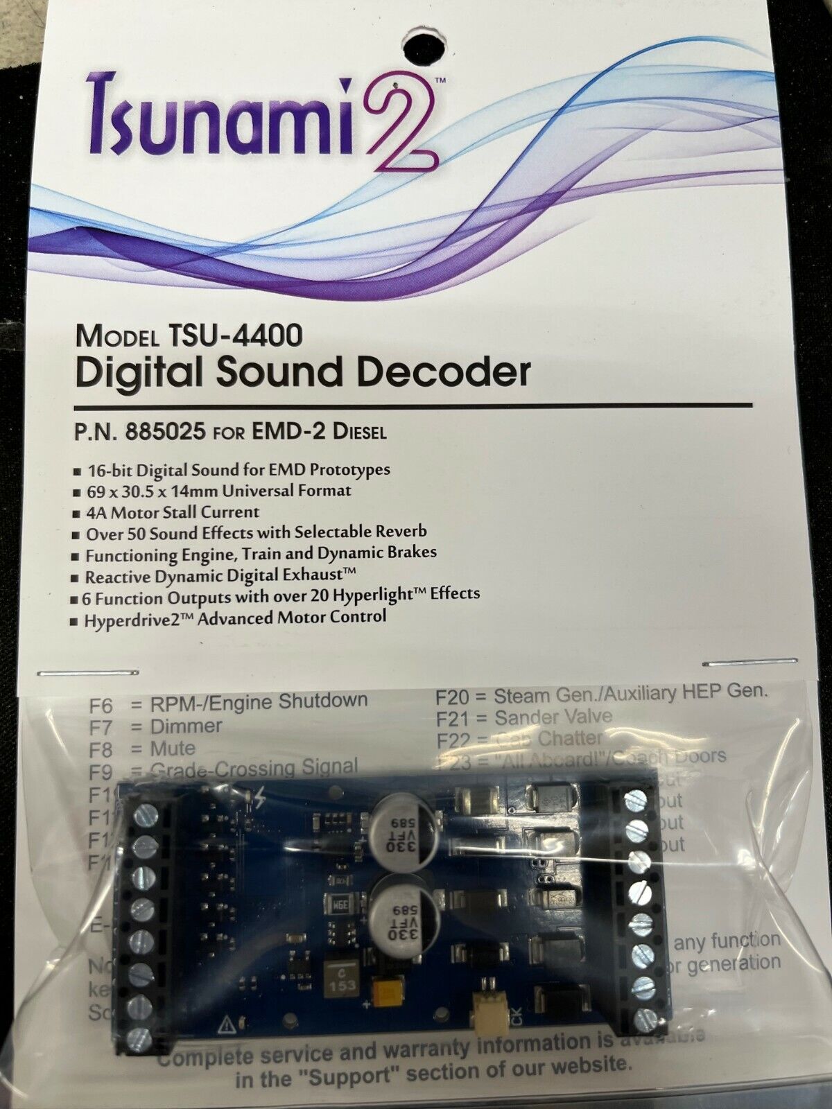 Soundtraxx TSU-4400 Tsunami 2 EMD-2 Diesel 885025 Digital Sound Decode ...