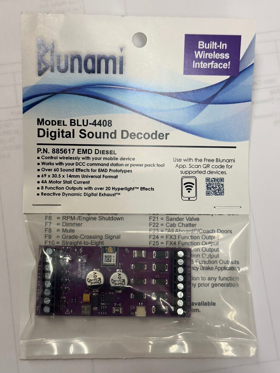 Soundtraxx BLU-4408 885617 Blunami EMD Diesel 8 Funtion Universal