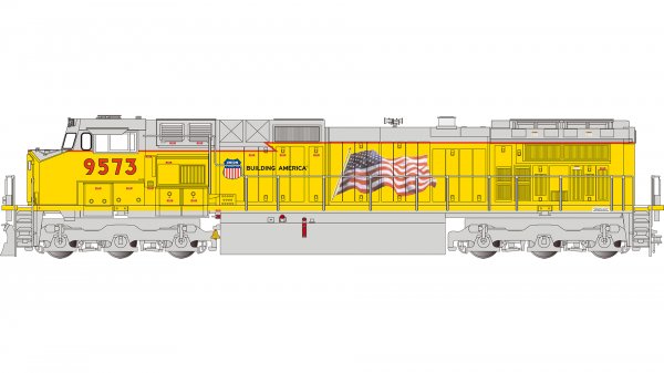 Bachmann 90918 UNION PACIFIC USA Flag #9573 (yellow sill) GE DASH-9 DIESEL, DCC and SOUND READY