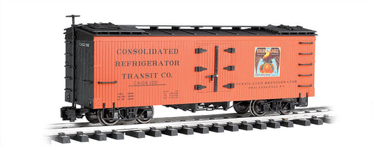 Bachmann 93203 GOLDEN EAGLE ORANGES Reefer With Metal Wheels, Orange