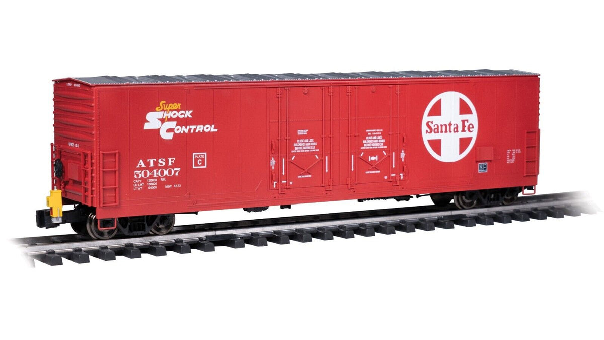 Atsf Inrd Boxcar BACHMANN 93551 53' Evans Santa Fe ATSF Boxcar with EOT 'FRED' Light ...