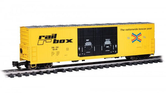 Bachmann 93573 G-Scale Aristo 53' Evans Boxcar Yellow Railbox