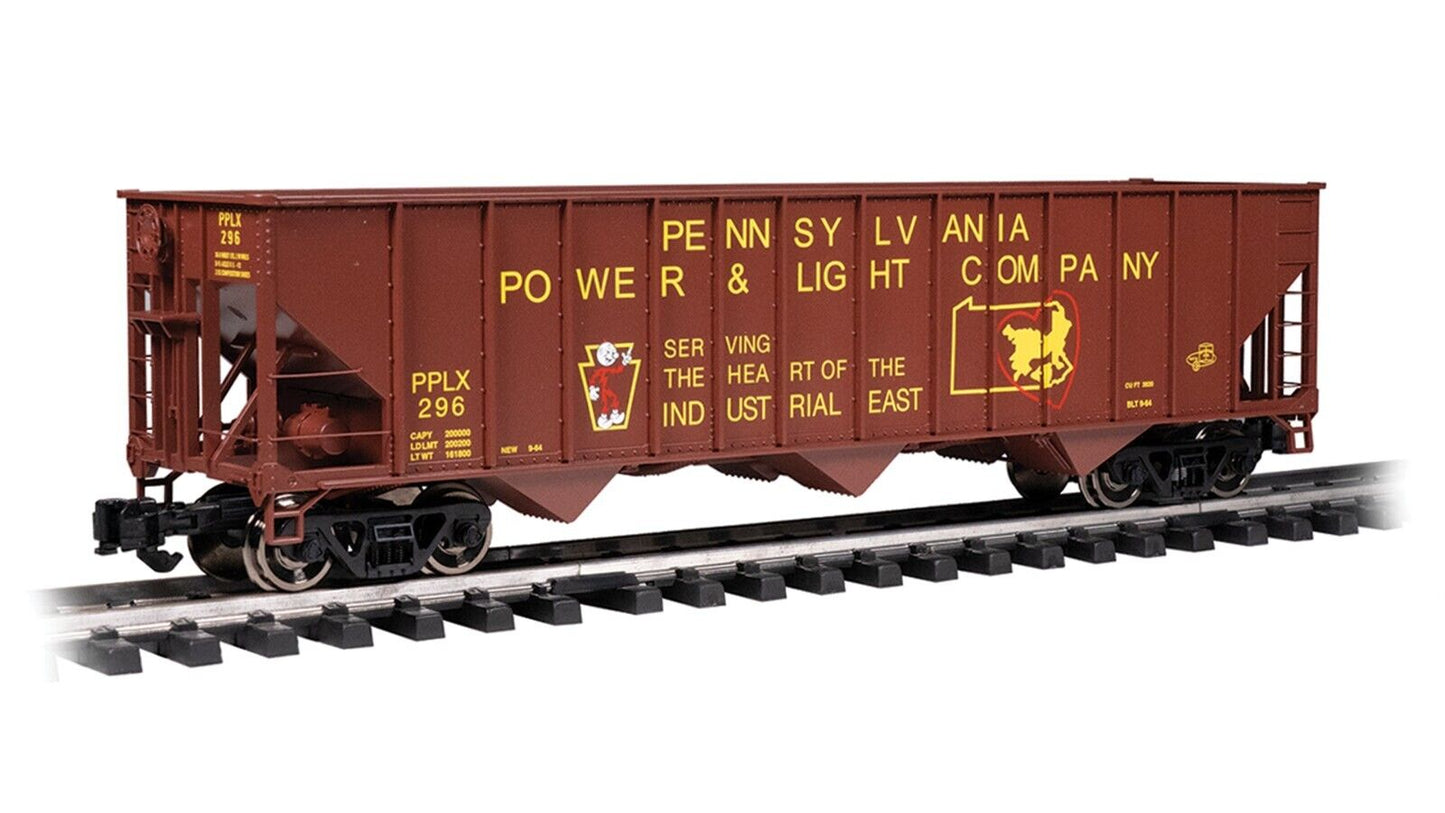 Bachmann 93651 PRR Power & Light Bethlehem Steel 100-Ton 3-Bay Hopper Car #296