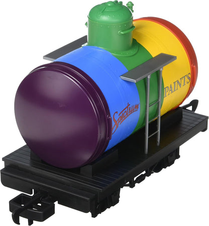 BACHMANN G Scale 98089 Lil Big Hauler Tank Car - Rainbow Spectrum Paints