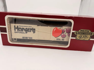 Delton Locomotive Works Hansen's Natural Premium Soda Off White 152B Boxcar - Limited Run