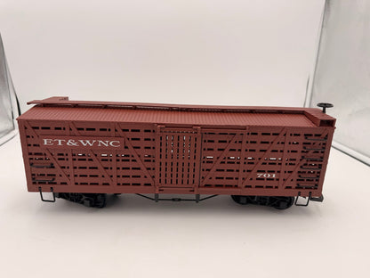 Bachmann Big Haulers G Scale Stock Car 98120 ET & WNC #701 - BROWN