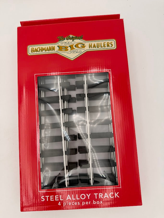 Bachmann 4 Pieces Standard Steel Alloy Straight Train Track 94511 / 94611 Indoor