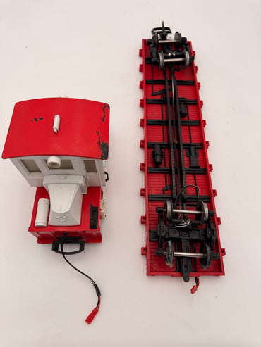 Hartland 09702 G Scale Steeple-Cab Diesel Switcher EX with Flat Car