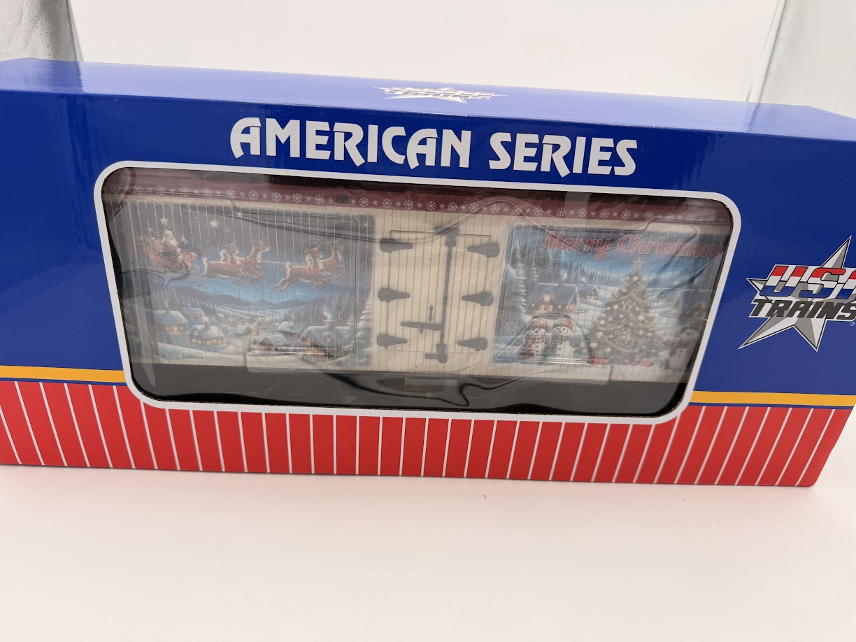 USA Trains EXCLUSIVE WHITE/CREAM COLOR R13042 CHRISTMAS Reefer 2024 "Snowy Village" Holiday Car