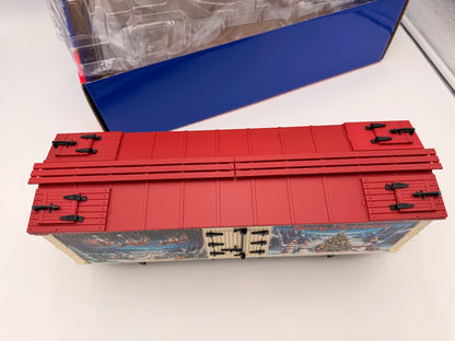 USA Trains EXCLUSIVE WHITE/CREAM COLOR R13042 CHRISTMAS Reefer 2024 "Snowy Village" Holiday Car