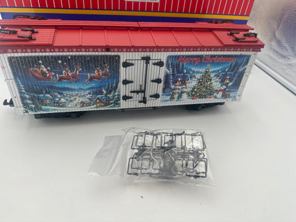 USA Trains EXCLUSIVE SILVER COLOR R13042 CHRISTMAS Reefer 2024 "Snowy Village" Holiday Car