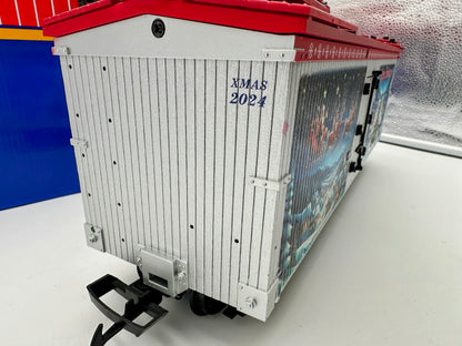 USA Trains EXCLUSIVE SILVER COLOR R13042 CHRISTMAS Reefer 2024 "Snowy Village" Holiday Car