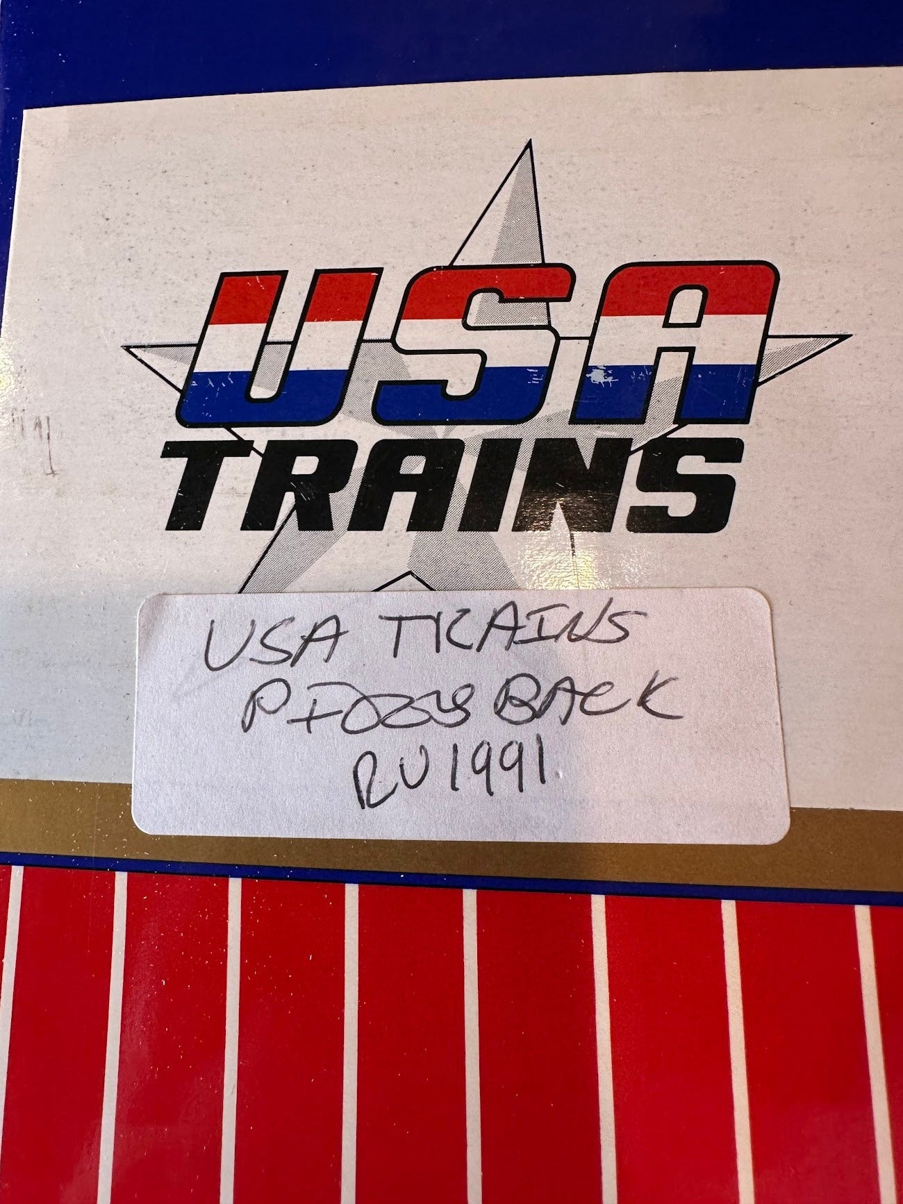 USA Trains RU 1991 Vintage Piggyback Flat Car with Custom 4th Anniversary Trailer