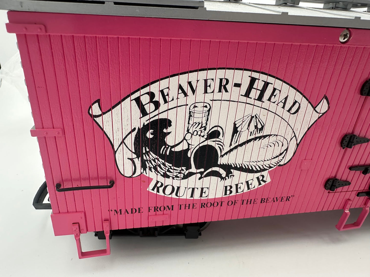 USA Trains Beaver Valley Brewing Company Reefer Pink Boxcar with Metal Wheels - Limited Run