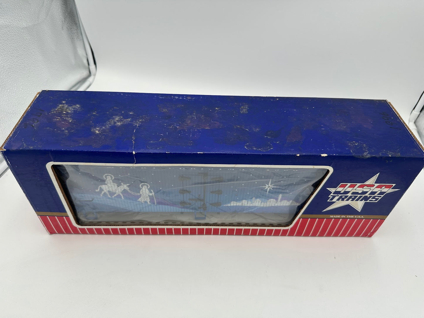 USA Trains R13014 1996 Vintage Christmas Reefer with Joseph and Mary - BLUE
