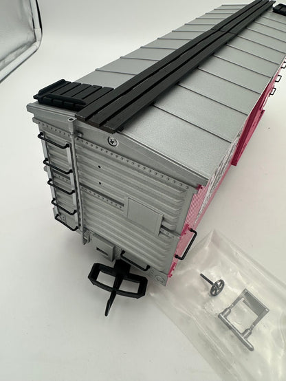 USA Trains Save a Tree Eat a Beaver PINK Reefer Boxcar - Limited Run