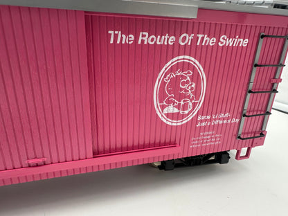 USA Trains Hog Canyon Lines Reefer PINK Boxcar with Roll-EZ Metal Wheels - Limited Run