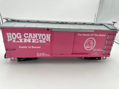 USA Trains Hog Canyon Lines Reefer PINK Boxcar with Roll-EZ Metal Wheels - Limited Run
