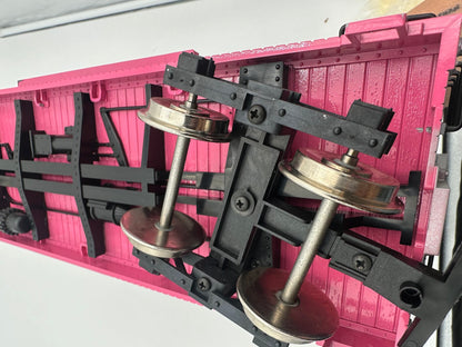 USA Trains Hog Canyon Lines Reefer PINK Boxcar with Roll-EZ Metal Wheels - Limited Run
