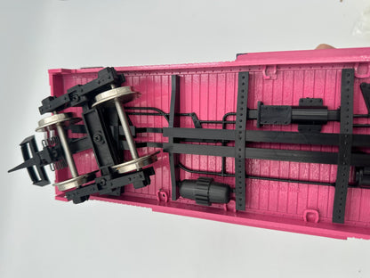 USA Trains Hog Canyon Lines Reefer PINK Boxcar with Roll-EZ Metal Wheels - Limited Run