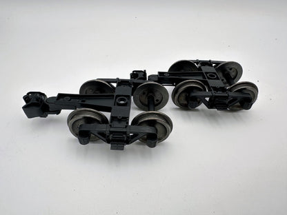 2 BACHMANN G-SCALE Bettendorf Freight Trucks with Metal Wheels and Knuckle Couplers