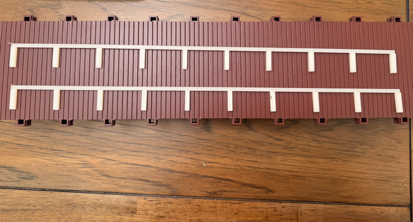 USA Trains 2 Pieces Piggyback Side Rails for Flat Car - Unpainted G Scale