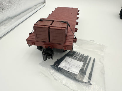 Bachmann 95699 20' Flar Car & Crates with Metal Wheels and Knuckle Couplers