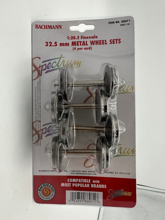 Bachmann 88071 32.5MM WHEEL SETS- 2 PAIR (4 Axels) 1:20.3 Finescale