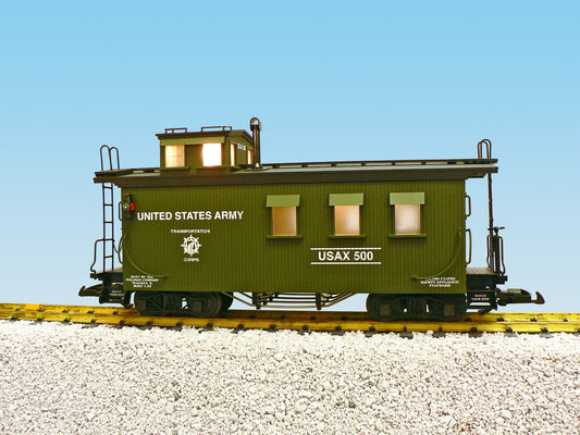 USA Trains R12024 US ARMY Woodsided Caboose - Green