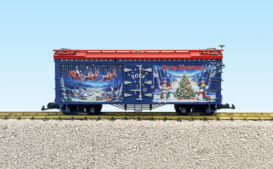 USA Trains R13042 CHRISTMAS Reefer - 2024 "Snowy Village" Holiday Car with METAL WHEELS