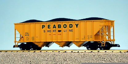 USA Trains 70 TON 3 BAY COAL HOPPER Peabody Yellow - R14019