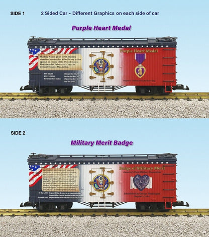 USA Trains R16057 - PURPLE HEART BADGE OF MERRIT Patriotic Reefer