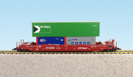 USA TRAINS INTERMODAL Flat Car with 3 Containers - R17122 CP Rail #1