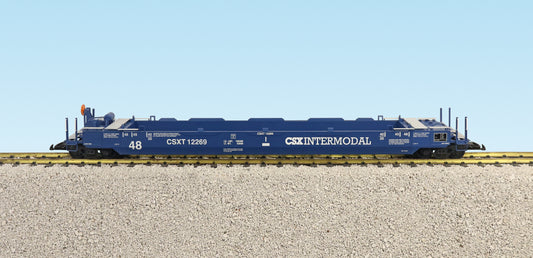 USA TRAINS INTERMODAL Flat Car R17128 CSX Blue - No Containers