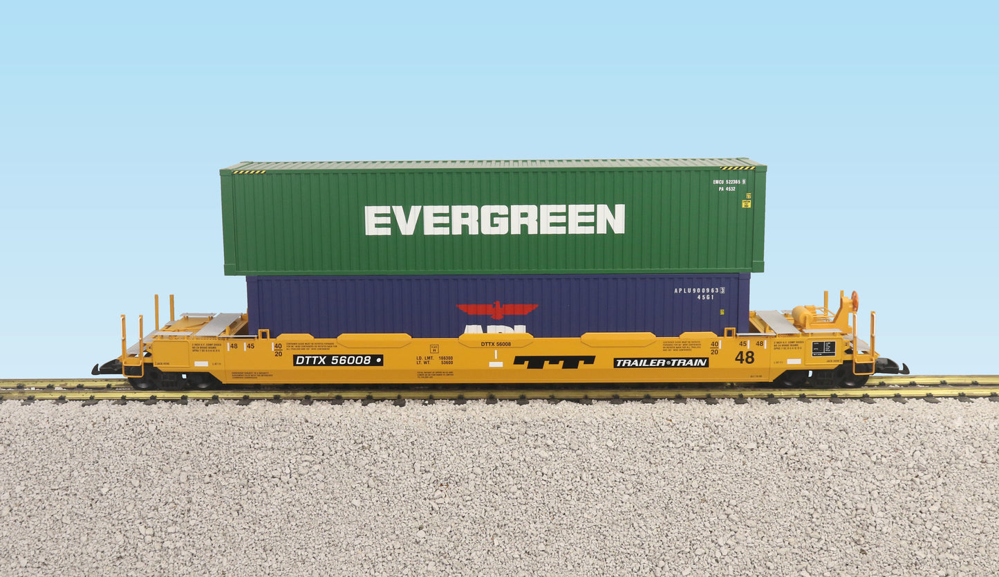 USA TRAINS INTERMODAL Flat Car with 3 Containers - R17143 Trailer Train #3