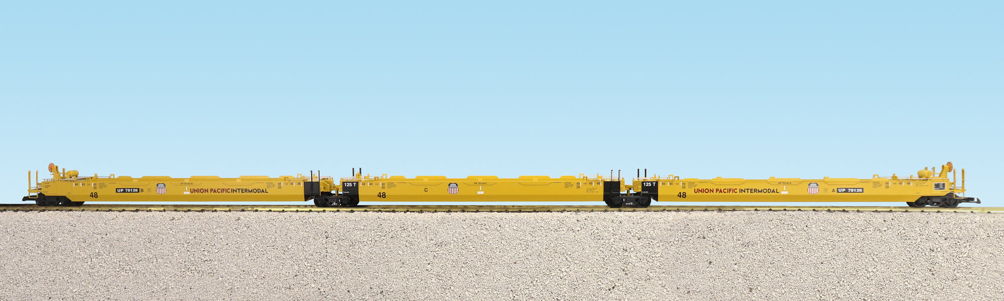 USA TRAINS INTERMODAL 3 UNIT Articulated Set - Yellow Union Pacific R1 ...