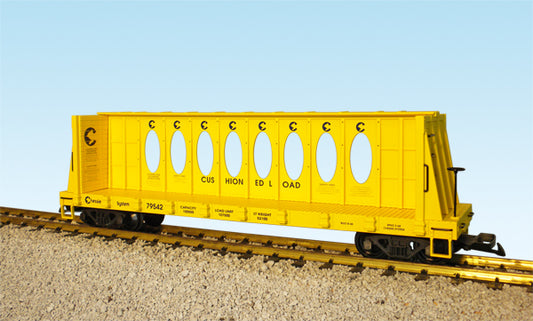 USA Trains G Scale CENTER I-BEAM FLAT CAR Chessie R17411 - Yellow