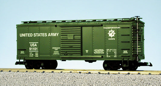 USA Trains R19071 US ARMY ORDNANCE STEEL BOX CAR GREEN